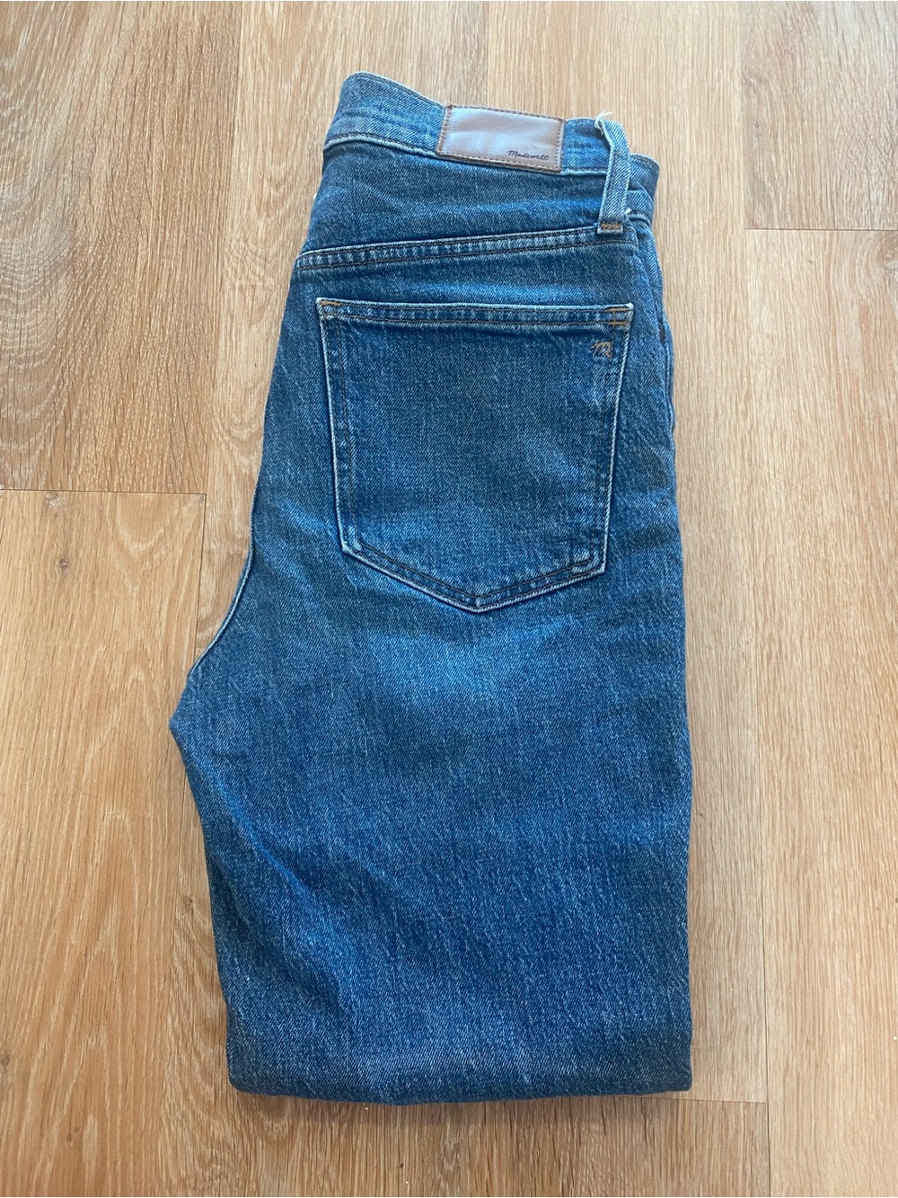 Madewell High-Rise Straight Leg Jeans – Dark Blue Wash - Picture 2 of 5